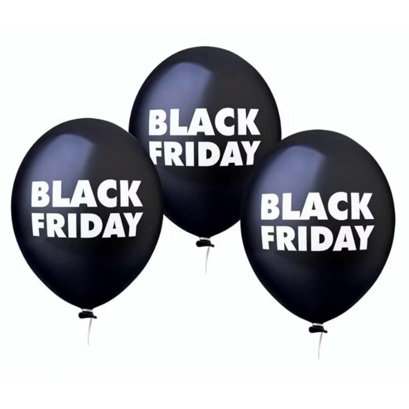 100 BALÃO BLACK FRIDAY PRETO 11”(CHOCO)