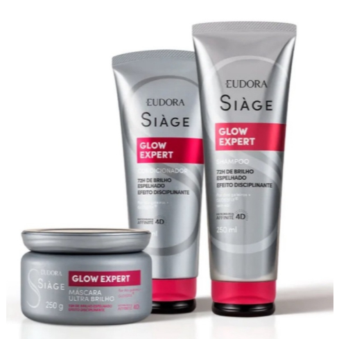 Siàge Glow Expert Eudora | Escolha o Seu | Shampoo 250ml | Condicionador 200ml | Máscara 250g |
