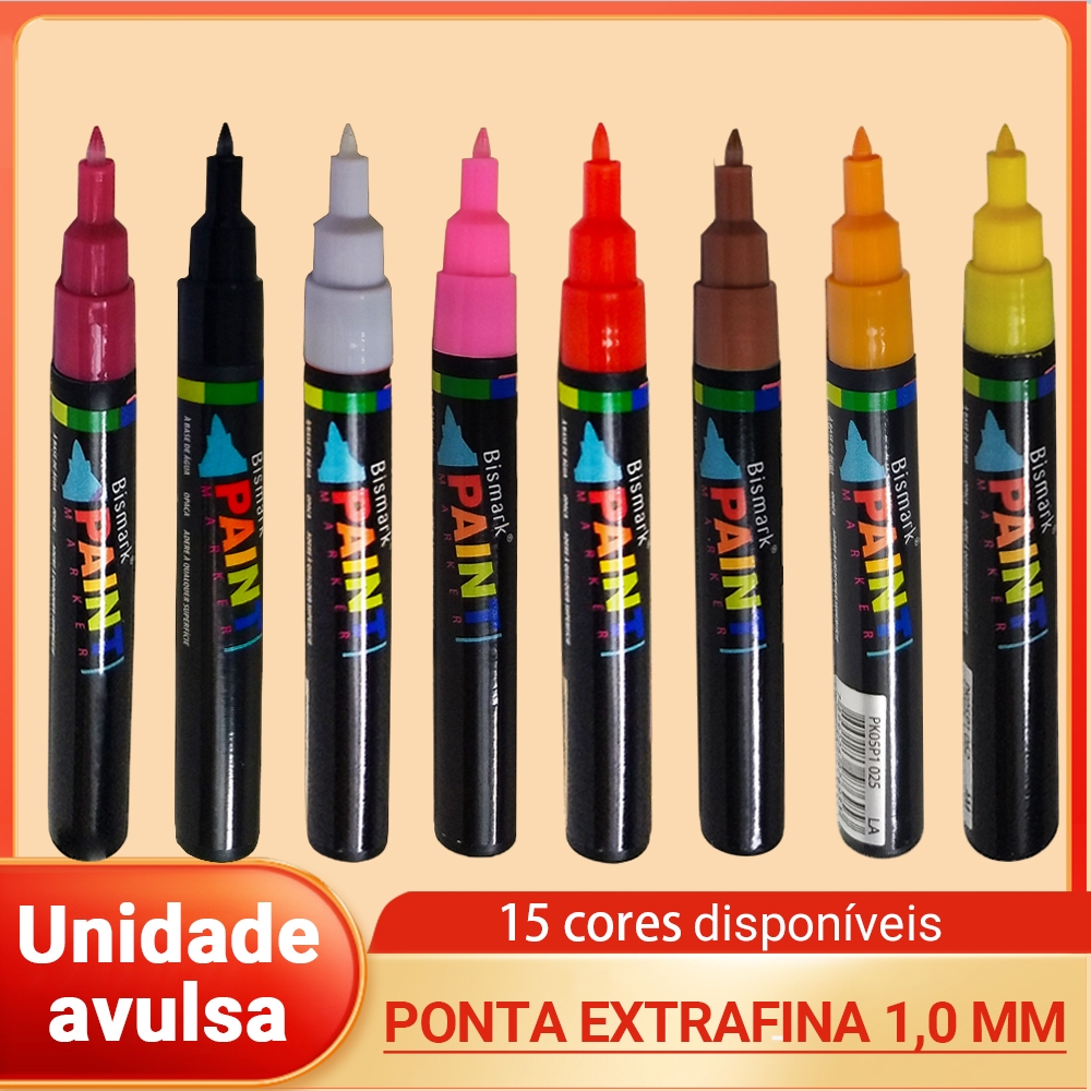 Marcador Artístico Paint Marker Base Água Ponta Extra Fina 1.0mm