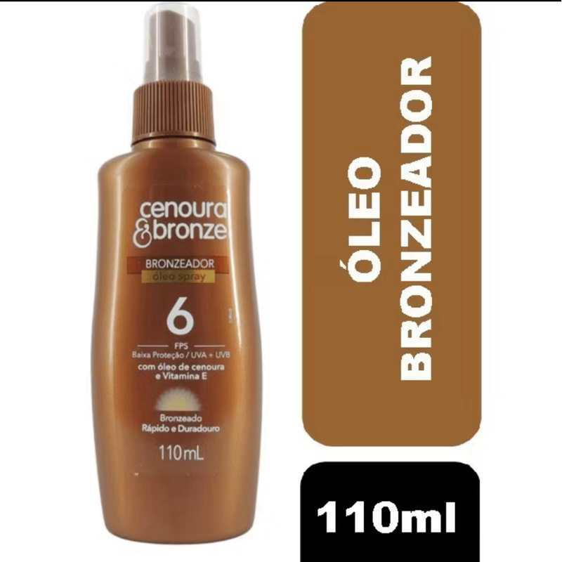OLEO BRONZEADOR FPS 6 CENOURA E BRONZE SPRAY 110ml