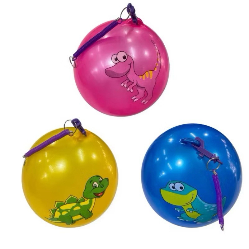 Kit com 50 / 100 Bolas de Vinil Borracha Poing Poing com Cordao Mola 23cm  Bolas Infantil