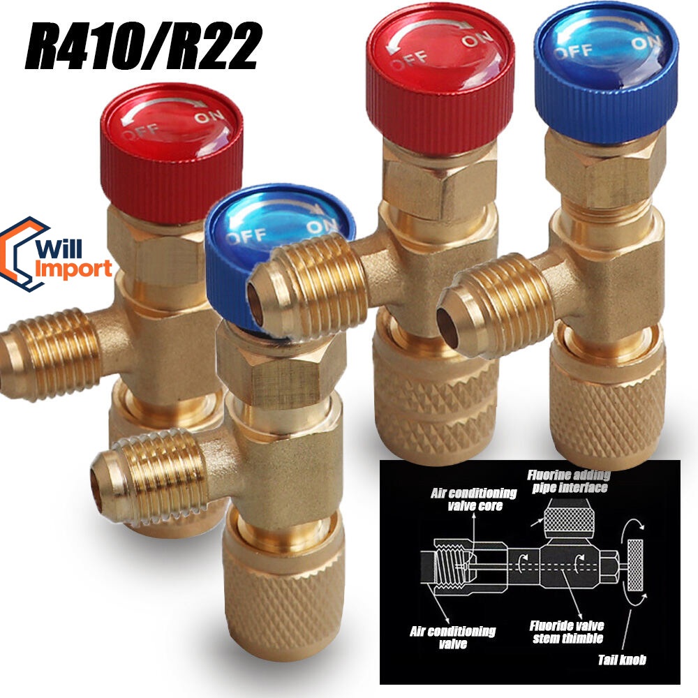 Kit 2 Peças Válvula Acionadora 1/4x1/4 1/4x5/16 R22 R410