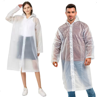 Capa de Chuva EVA Transparente  Unissex Adulto Leve Reutilizável Proteção Camping Show em Oferta na Shopee