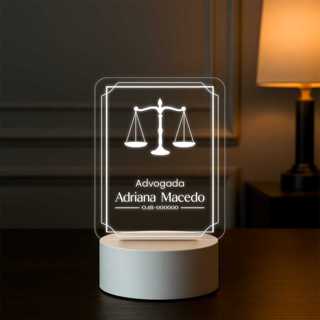 Luminária acrilico com led abajur cores personalizada presente criativo decoração profissões médico advogado psicologa em Oferta na Shopee