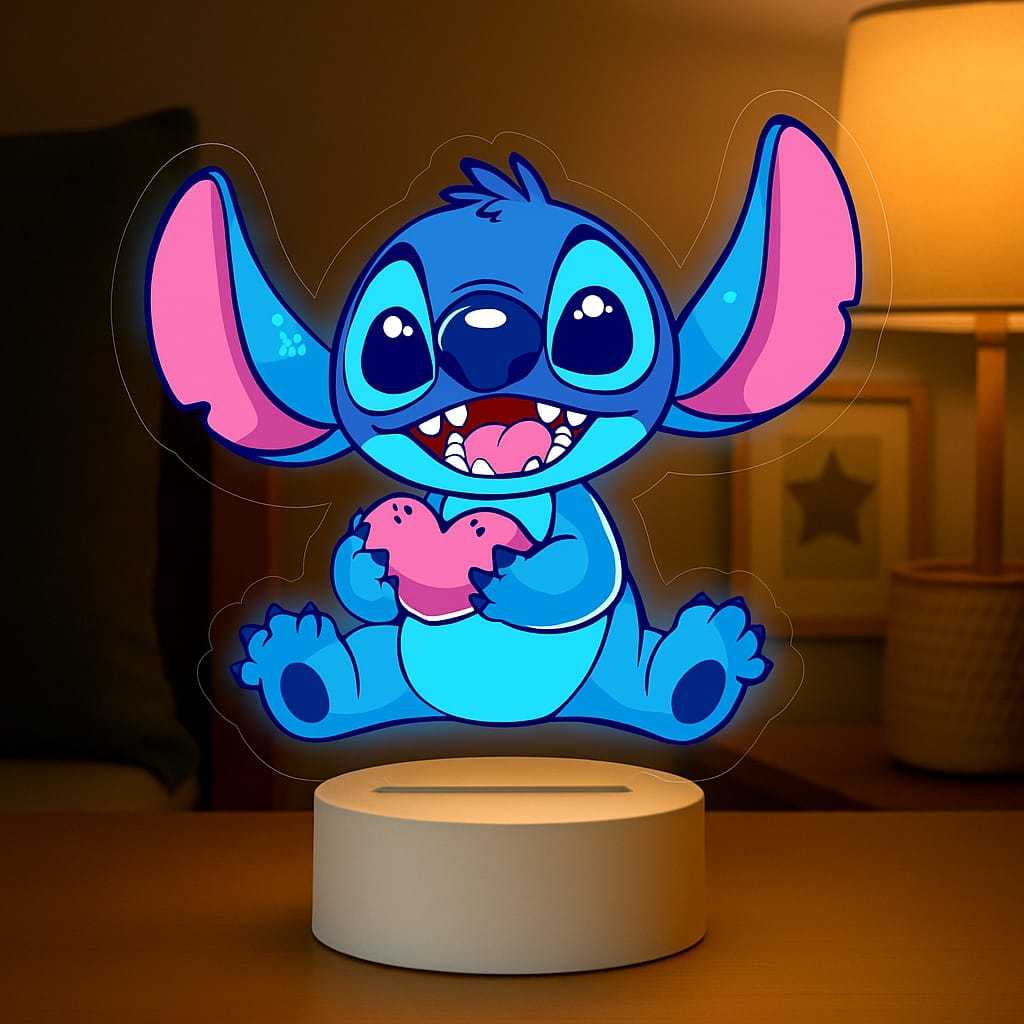 Luminária Abajur De Mesa Stitch 3D Infantil Disney Usare Menino Menina LED RGB de Mesa Decorativa Espaço Estilo Presente em Oferta na Shopee