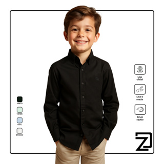 Camisa Manga Longa Social Menino Infantil em Oferta na Shopee