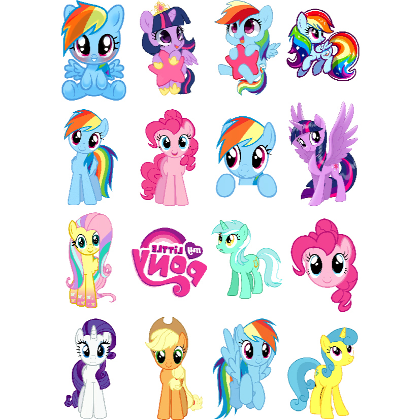 Tatuagem Infantil Temporária | Kit Festa My Little Pony, tatoo de feste Pony desenho