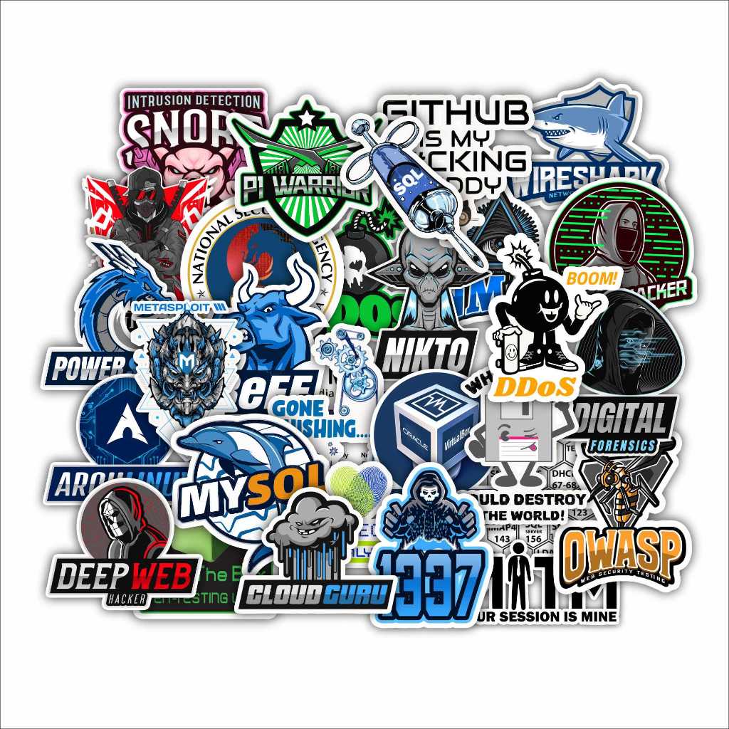 Adesivos Hacker Kit 30 Unidades