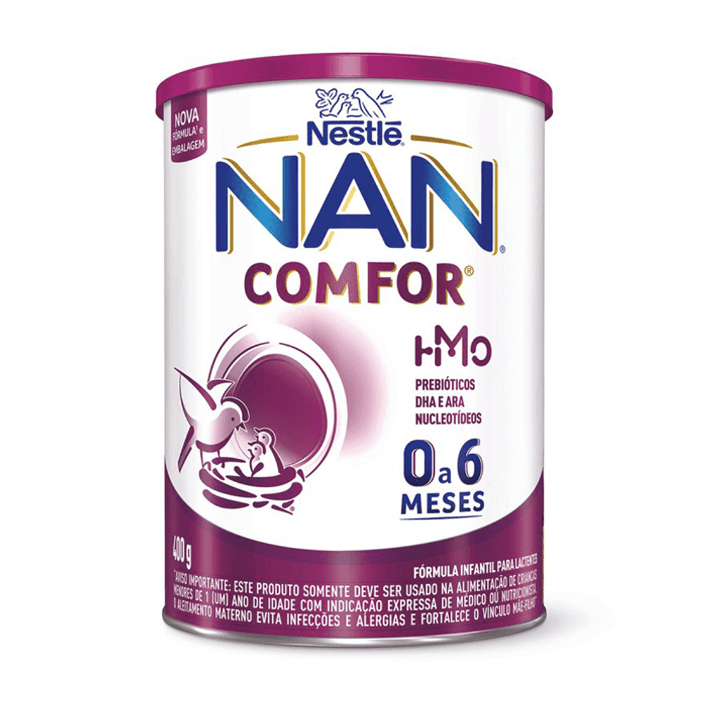 Fórmula Infantil Nestlé NAN Comfor 0 a 6 Meses Lata De 400g