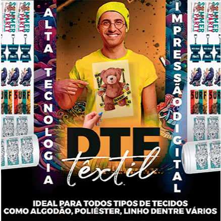 Dtf Impressão Qualidade I3200 Para Estamparia Blusas Qualquer Tecido 1 METRO por 60 CM , Folha A4  e folha A3 em Oferta na Shopee