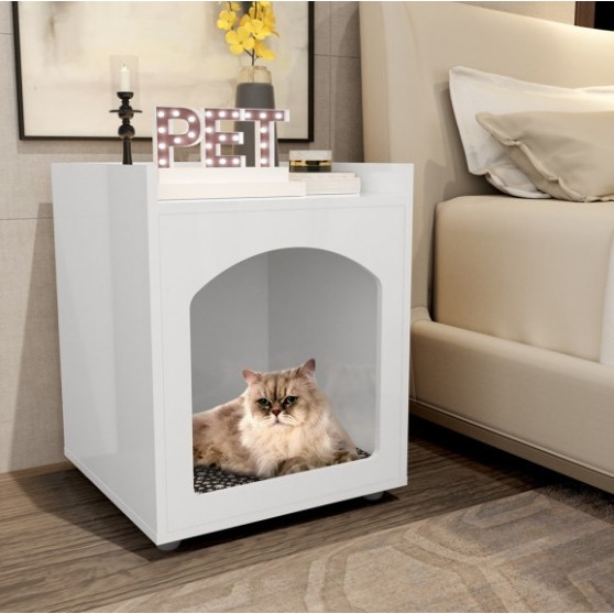 Mesa Cabeceira Pet Casinha Cama Cachorro Gato Quarto Casa Organizador Oferta 1 Almofada Barato Cores