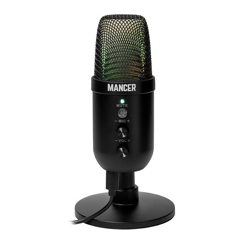 Microfone Mancer Selkie Pro, Rainbow, USB, Preto, MCR-SLKP-BL01