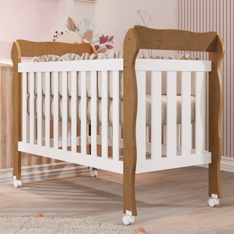 Berço Americano Marquesa 3 em 1 Mini Cama Mini Sofá Lila 100% MDF em Oferta na Shopee