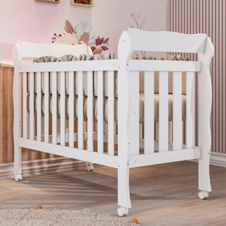 Berço Americano Marquesa 3 em 1 Mini Cama Lila 100% MDF Branco em Oferta na Shopee