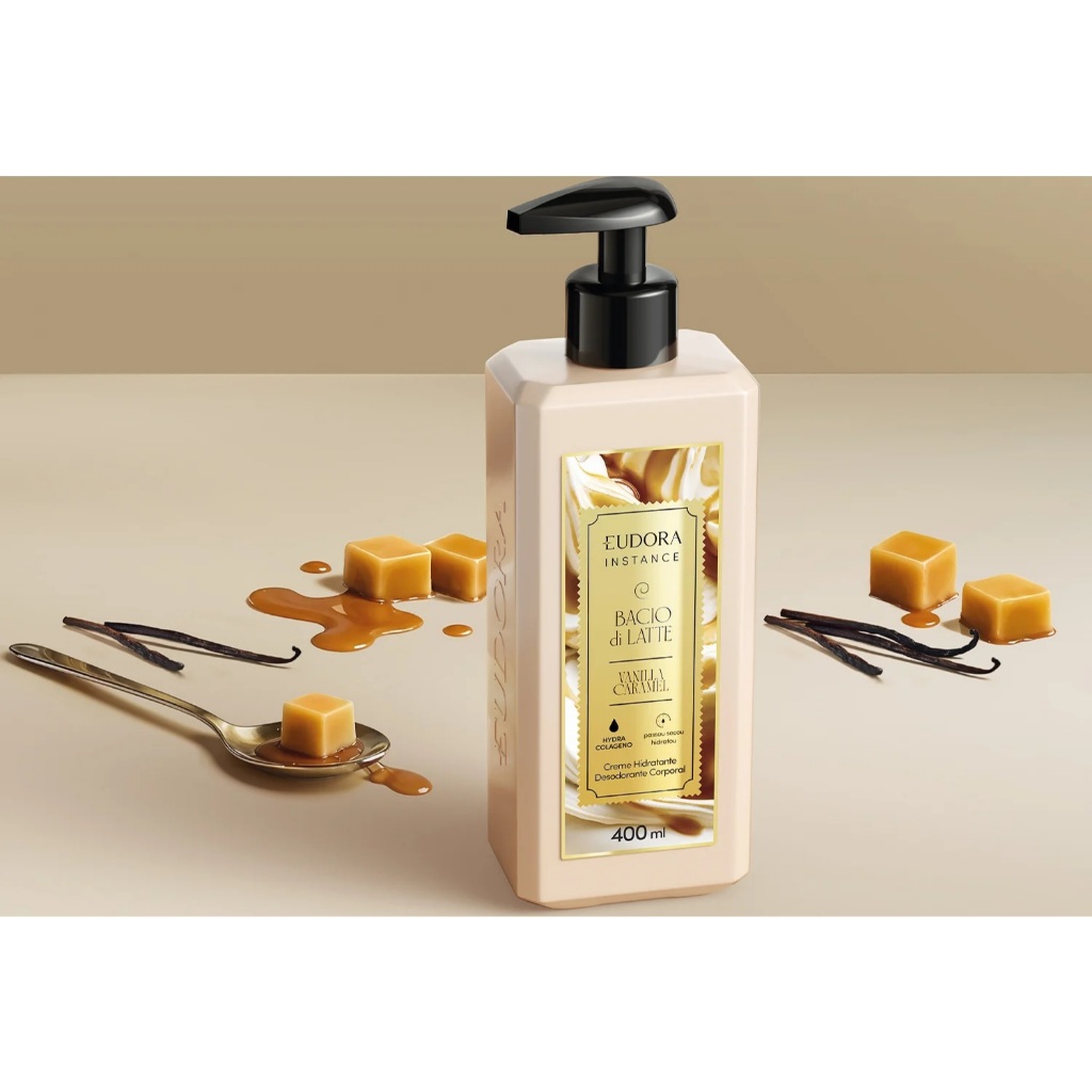 Creme Hidratante Desodorante Corporal Vanilla Caramel 400ml Eudora Instance