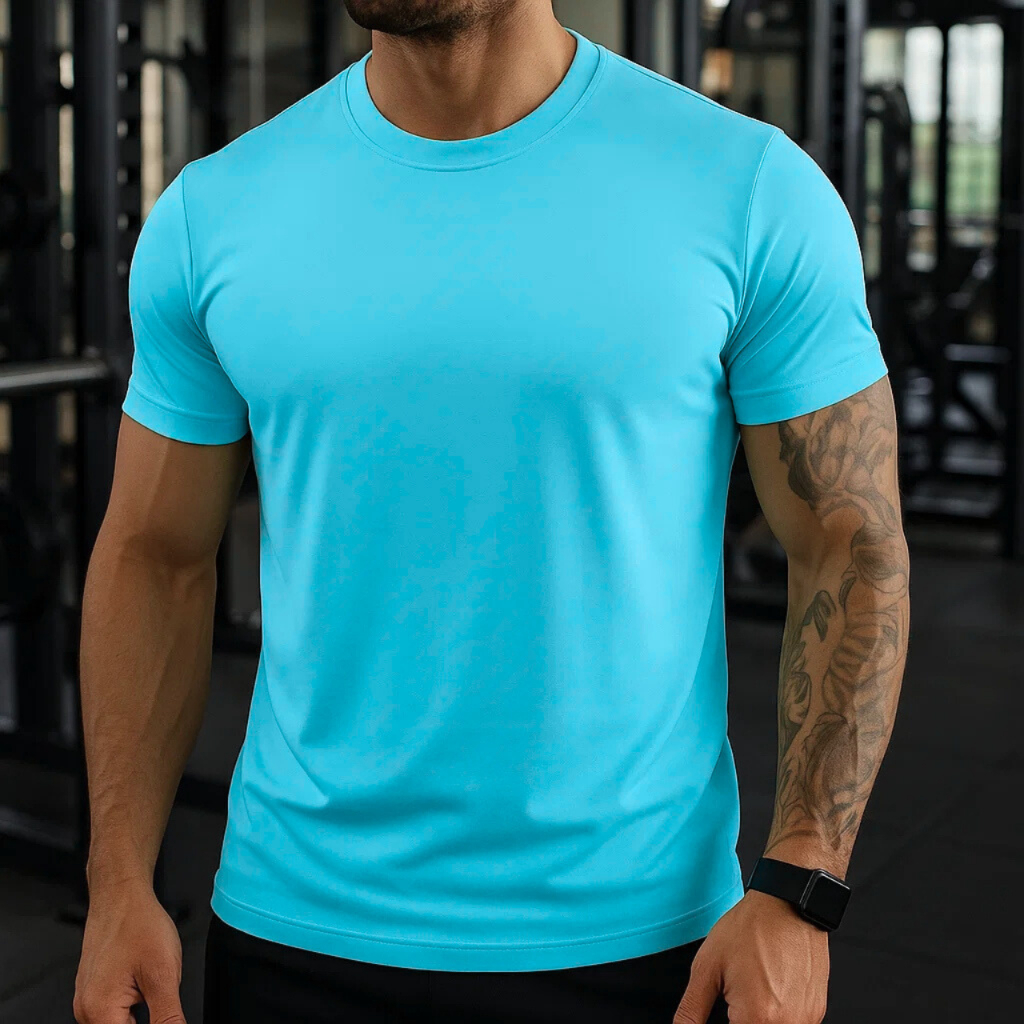 Camiseta Academia Masculina Dry Fit Lisa Casual Treino em Oferta na Shopee