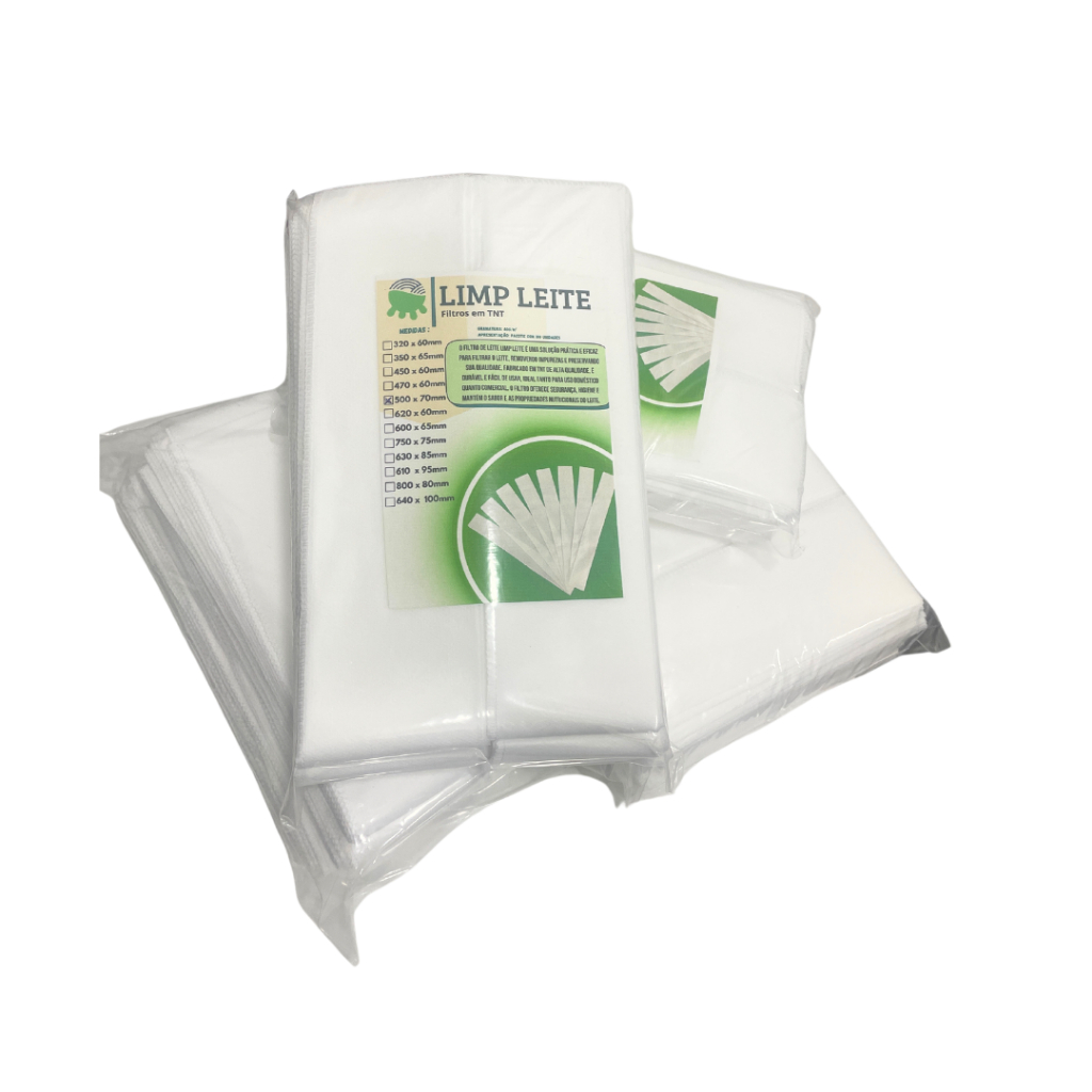 Filtro de Leite TNT para Ordenha Canalizada – 680x80 mm / 100 unidades