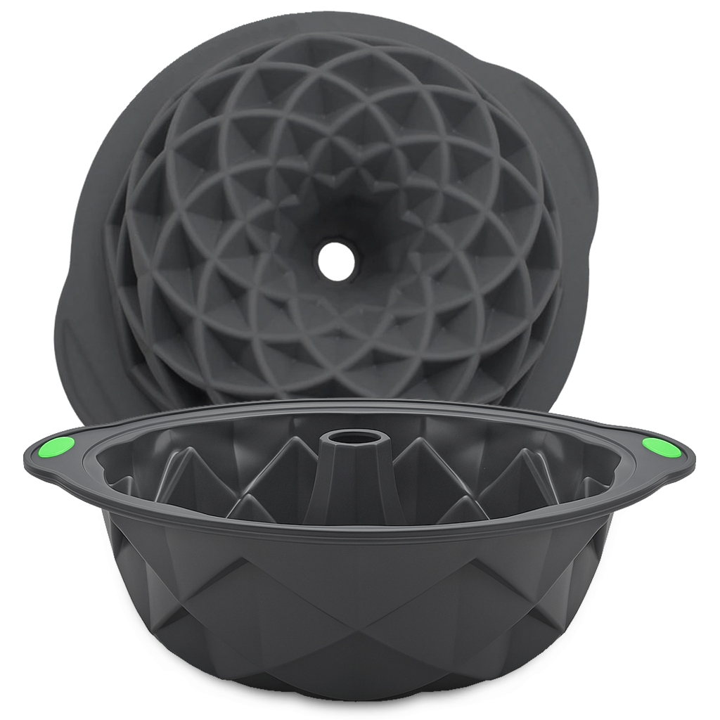 Forma Silicone Assadeira Redonda Molde Colmeia 3D Bolos Tortas Air Fryer Forno Microondas Premium