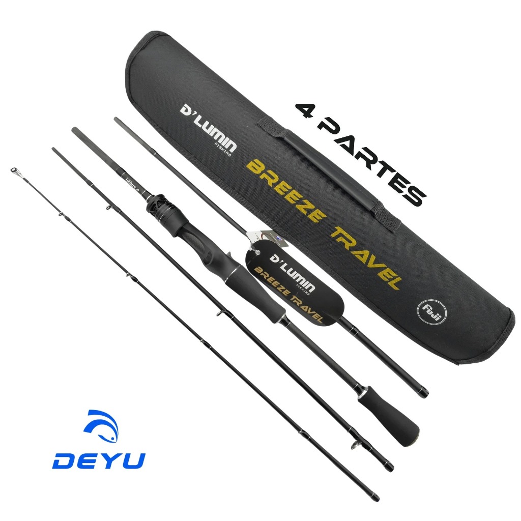 Vara D'Lumin Breeze Travel Para Carretilha 4 Partes 10-25lbs (1,80m) - FUGI