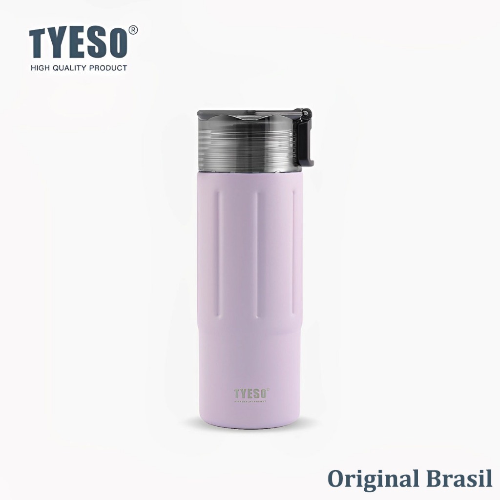 TYESO Copo Térmico 600ml Aço Inox Mantém 12h Quente&Gelado Fácil de transportar pequeno e leve em Oferta na Shopee