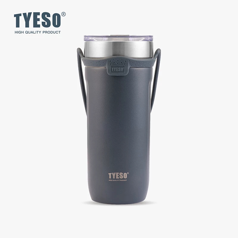 TYESO Copo para Beber Direto Copo Térmico De Café A Vácuo De Aço Inoxidável  710ML Design Elegante de Aço Inoxidável em Oferta na Shopee
