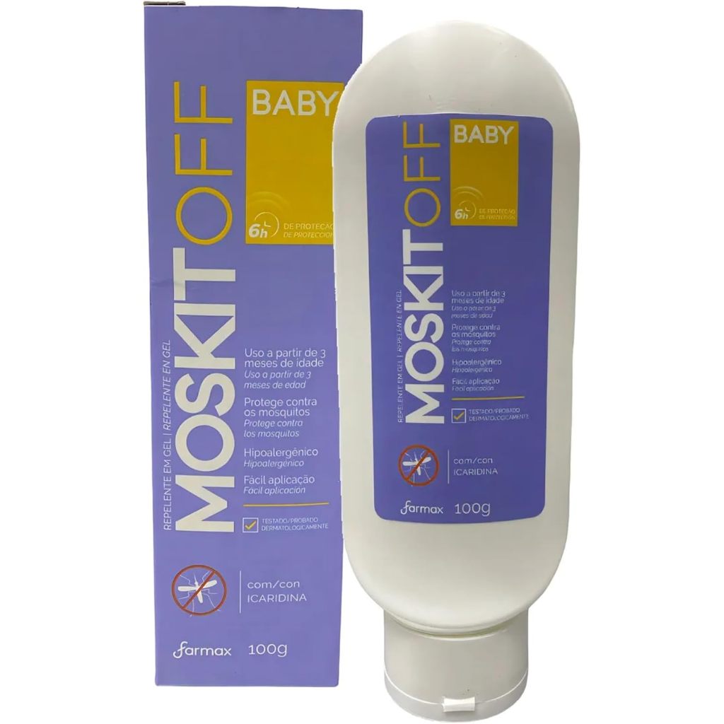 Repelente Moskitoff Baby Icaridina Gel 100g em Oferta na Shopee