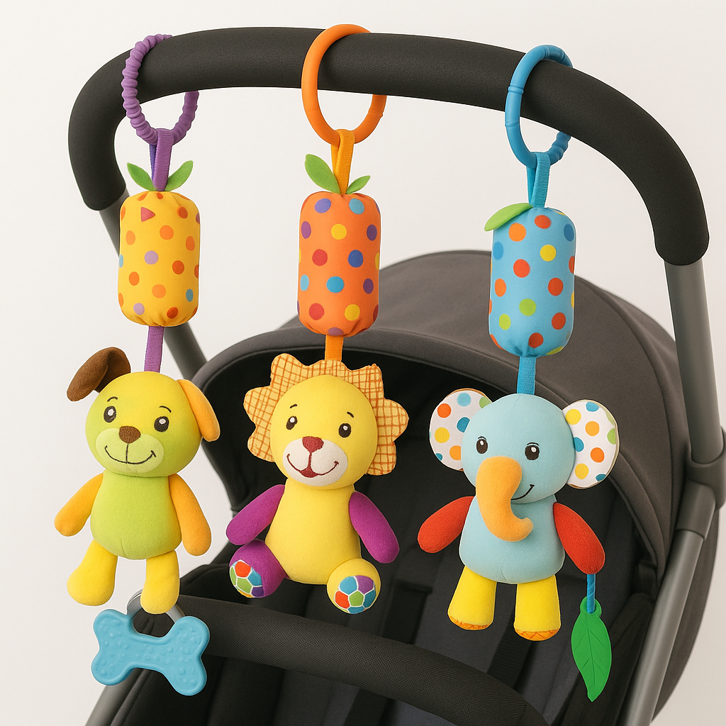 Brinquedo para Carrinho De Bebê Recém-Nascido Pingente Chocalho Pendurado Relaxante 24cm Toymix em Oferta na Shopee