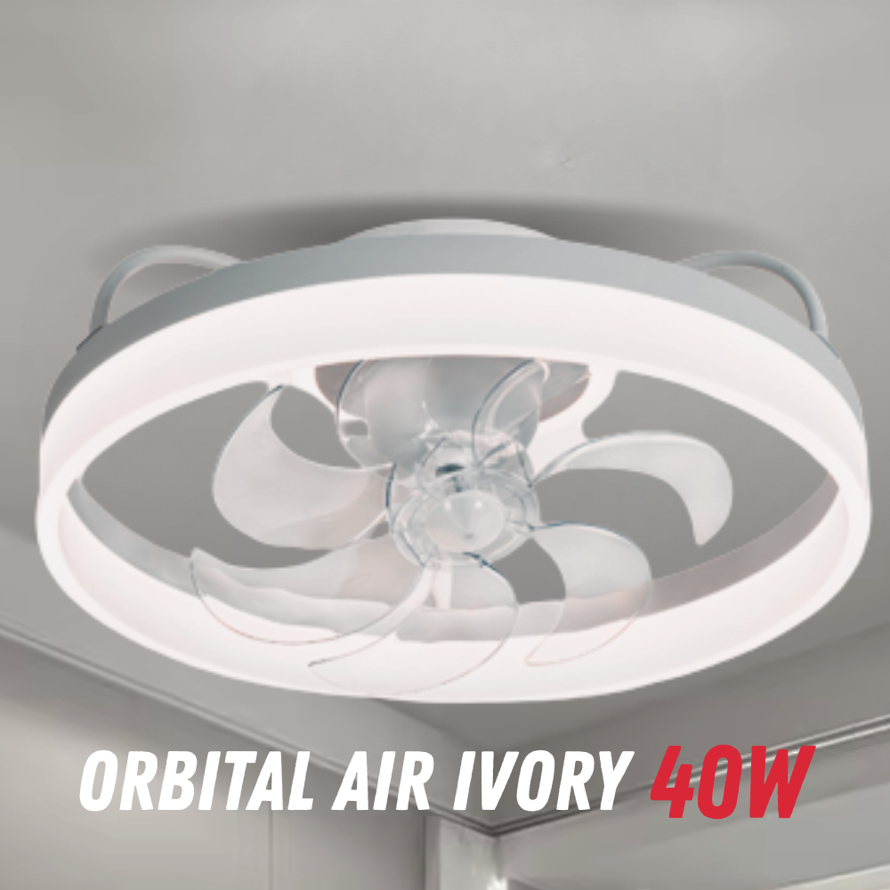 Plafon Ventilador Orbital Air Ivory 40W Multicor Bivolt Design Moderno Funcionalidade 2 em 1 Iluminação Ventilação · foto 2