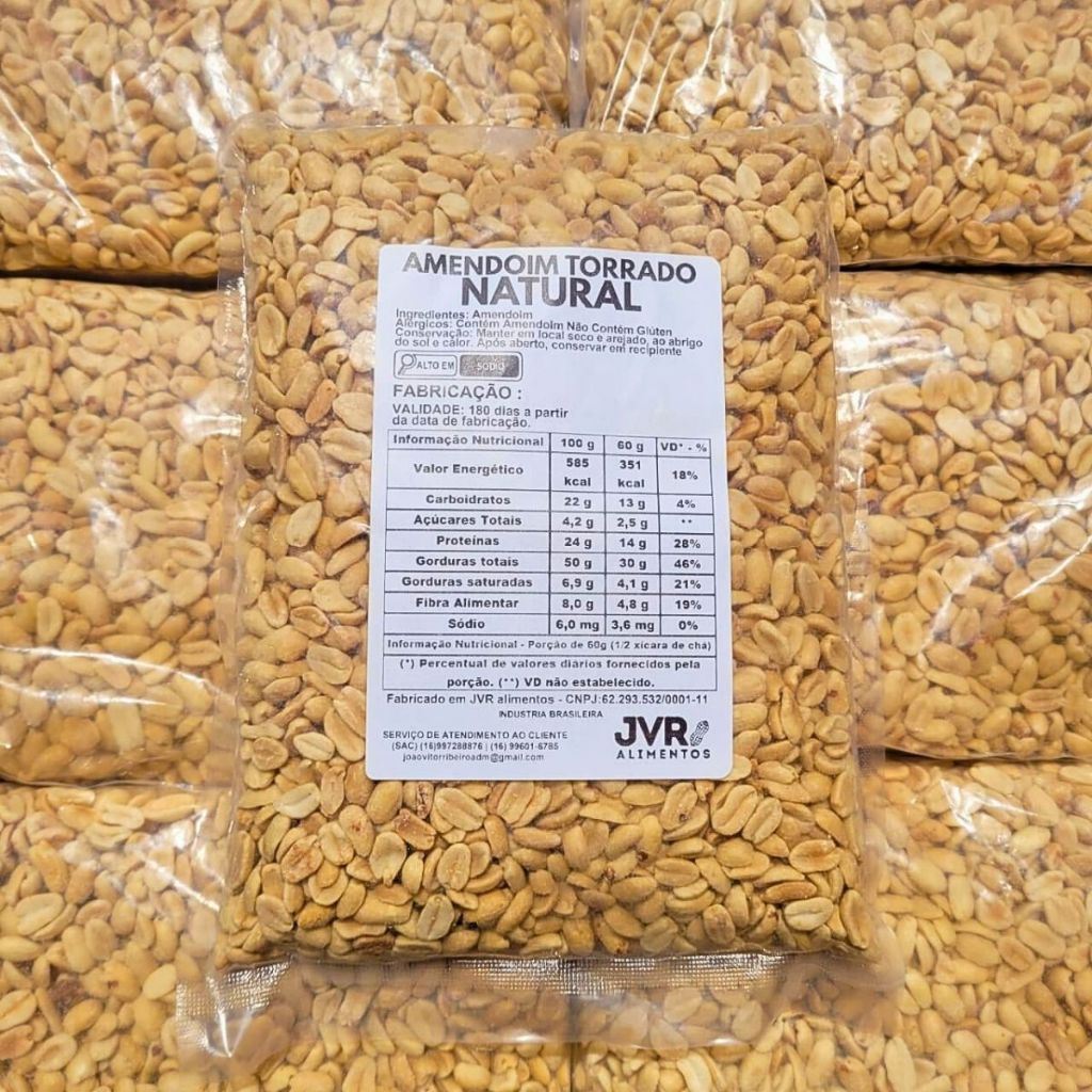 3Kg Amendoim Torrado 100% Natural - Envio Rápido