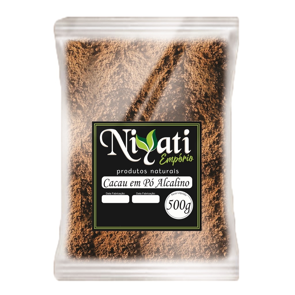 Cacau em Pó Alcalino 500g Zero Açúcar 100% Cacau Niyati em Oferta na Shopee