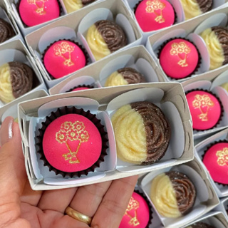 Caixa Para 2 Doces Gourmet C/ Tampa de Acetato - KIT C/ 50UN - CX0036 em Oferta na Shopee