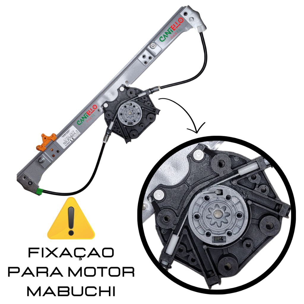 KIT Maquina de Vidro Elétrica Esquerda Para Fiat Strada Palio 1995 até 2017 2 Portas C/Motor Mabuchi — imagem 2 de 2
