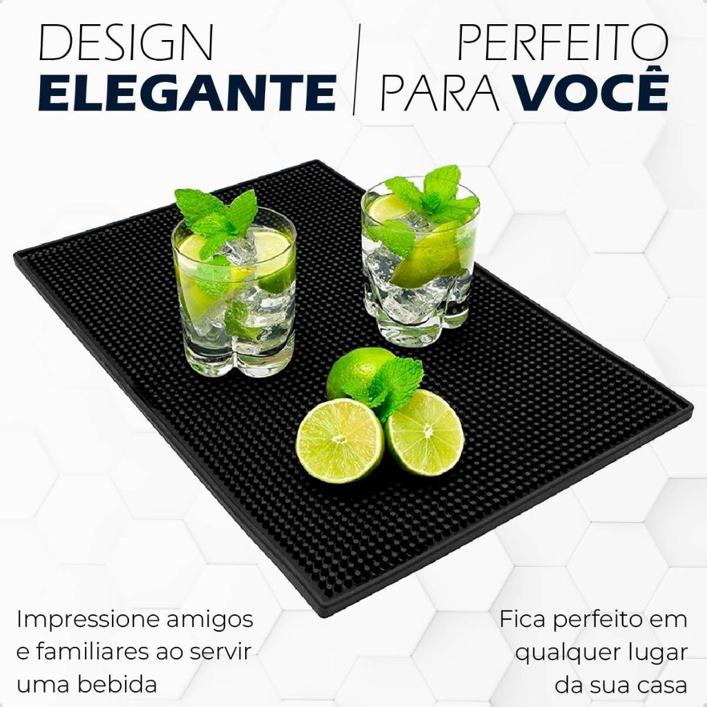 Tapete Escorredor De Louça Silicone Bar mat , Padaria, Restaurante 45x30cm — imagem 2 de 2