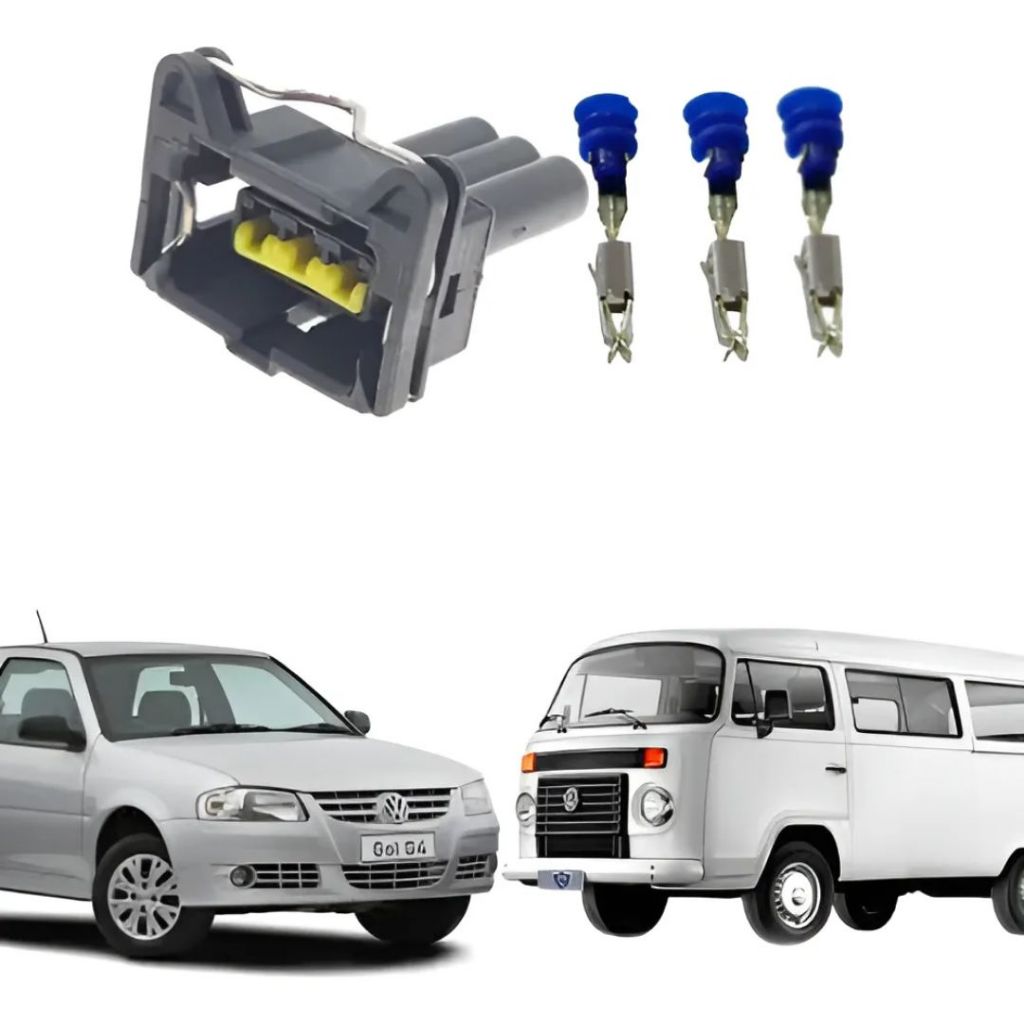 Conector 3 Vias Da Bobina De Ignição Gol 1.0 16 Valvulas Mi
