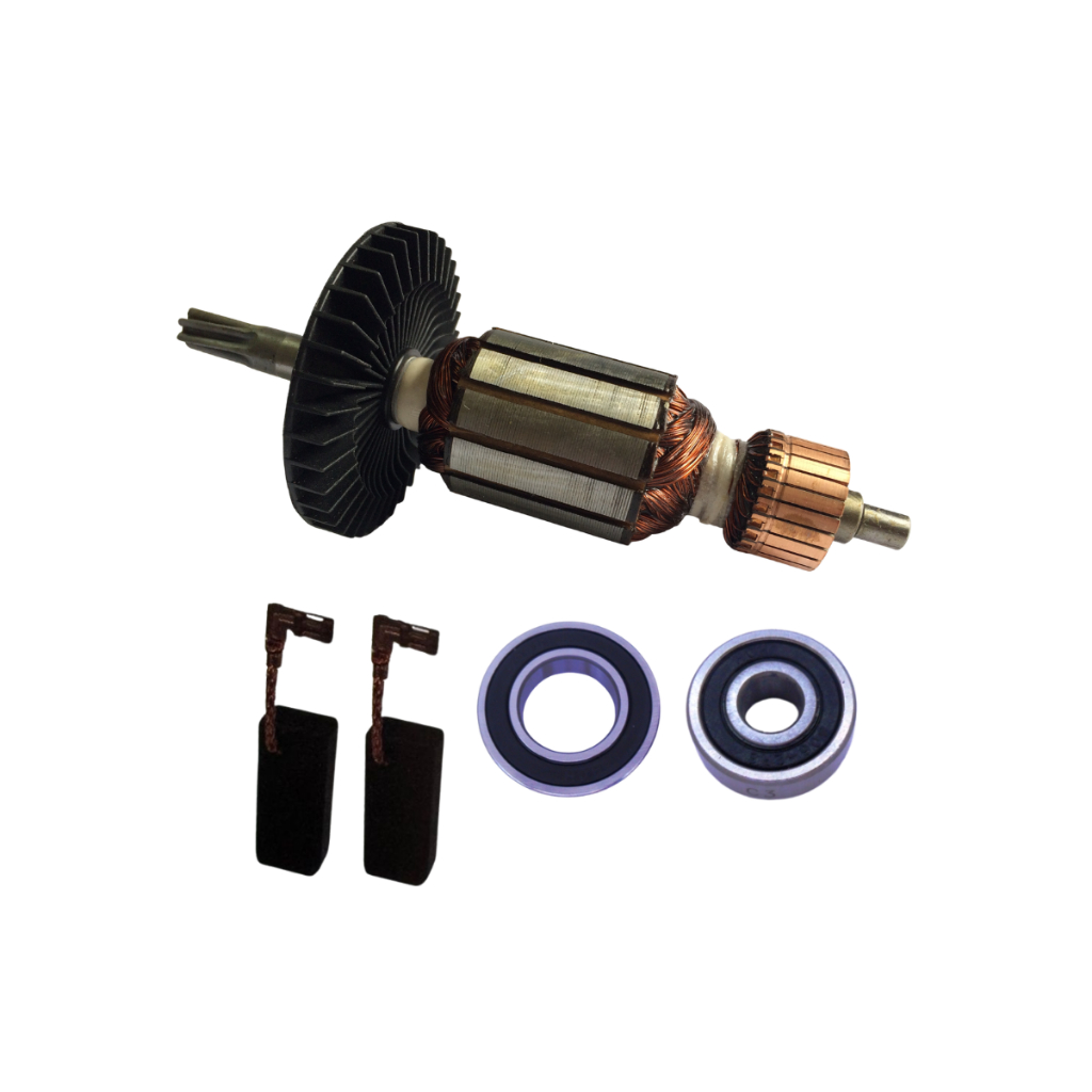 Induzido 220v HM0870C com Carvão e Rolamento Compativel Martelete 5Kg Makita HM0871C Rotor