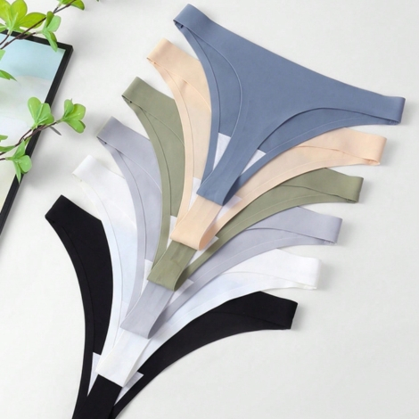 Kit 10 Calcinhas Fio Dental Sensual Sem Costura Tanga Invisivel Feminina Corte Laser Não Marca Lingerie em Oferta na Shopee