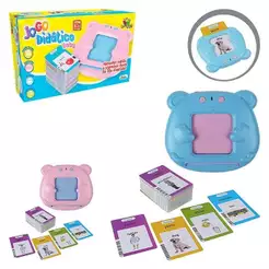 Jogo Didático Baby Aprendendo Espanhol e Inglês Com 112 Cartãos - Art Baby