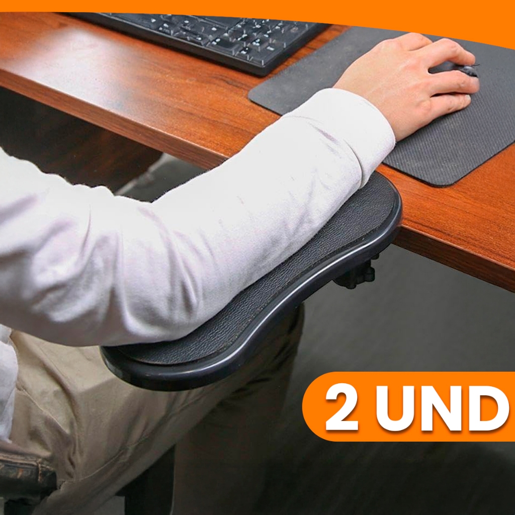 Kit 2 Descanso Para Braço Apoio Ergonômico Confortável Com Fixação Mesa