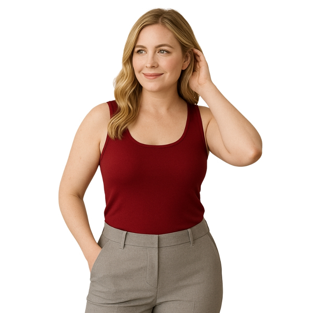 Blusa Regata Feminina Slim Primavera Verão Básica em Visco Lycra Casual Moderna e Confortável  3020.C2 em Oferta na Shopee