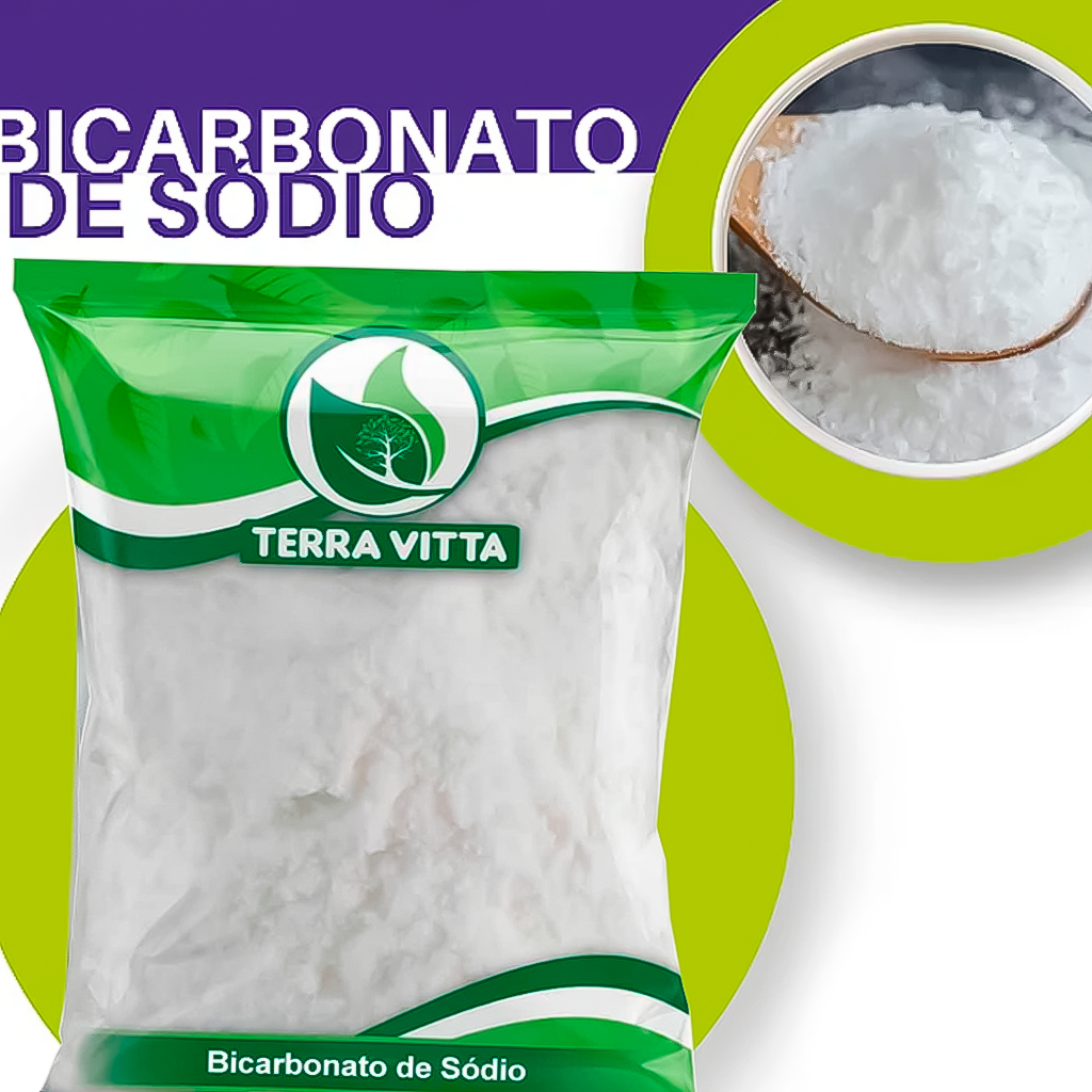 Bicarbonato de Sódio 1Kg Puro Premium 100% Natural Ajuda a reduzir o pH Melhora o seu bem-estar