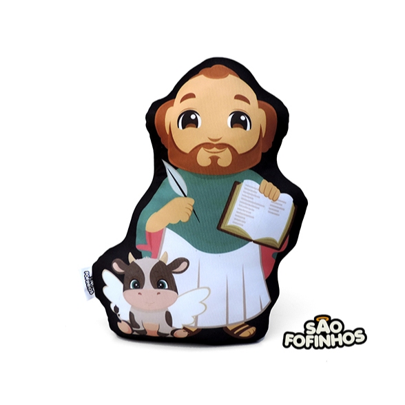 Almofada Boneco São Lucas Evangelista  – Presente Católico Infantil – Decoração Religiosa