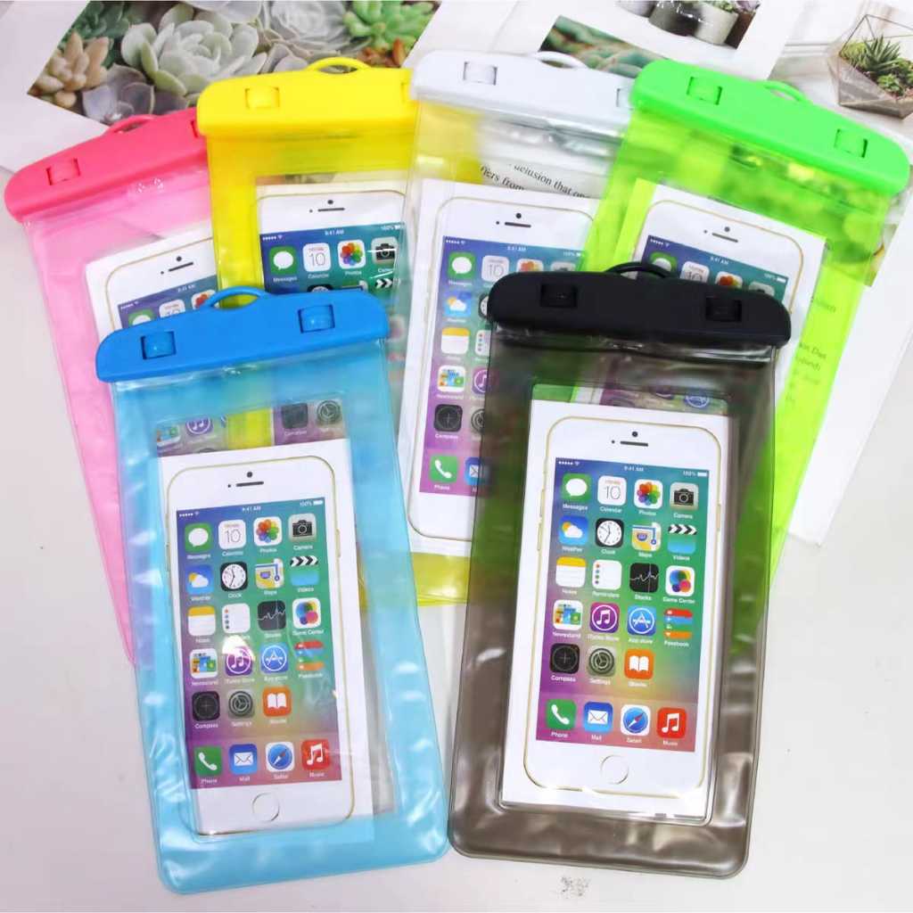 KIT 5 Capa Bolsa Prova Dágua Impermeável Celular