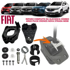 Kit Reparo Completo Alavanca Cambio Fiat Strada Argo Cronos Pulse Mobi Primeira Linha c/ NF Garantia