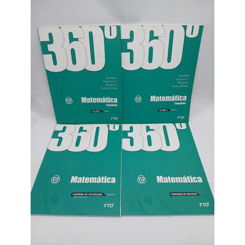 Box 360 Matemática Completa Volume 3 de Giovanni, Giovanni Jr, Bonjorno e Paulo Câmara