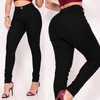 Calça preta jeans Feminina Skinny Levanta Bumbum Perfeita Levanta Bumbum
