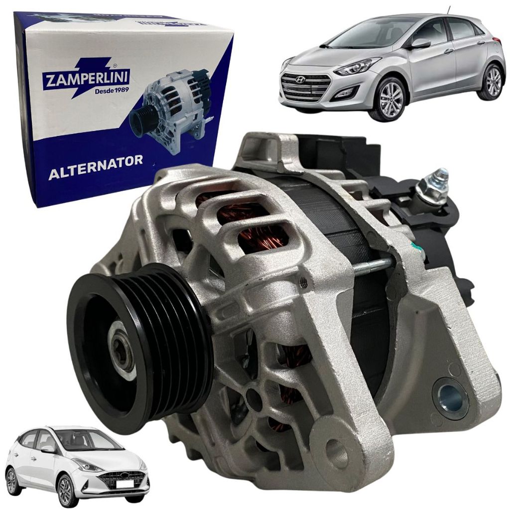 Alternador 90a Para Hyundai HB20 I30 Veloster Creta 1.6 2009 Até 2021 Kia Cerato Soul 1.6 2010/... em Oferta na Shopee