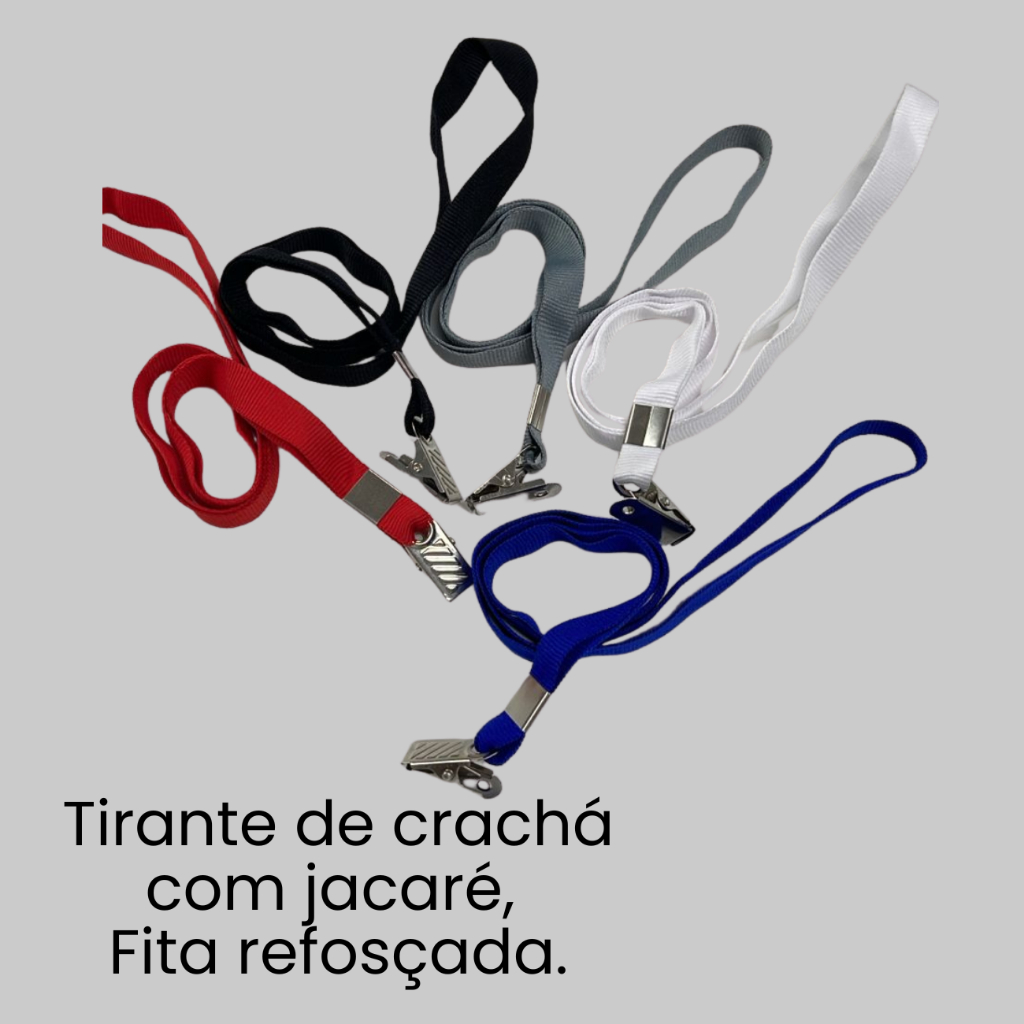 10 Tirantes de Crachá c presilha jacaré, cordão de crachá.
