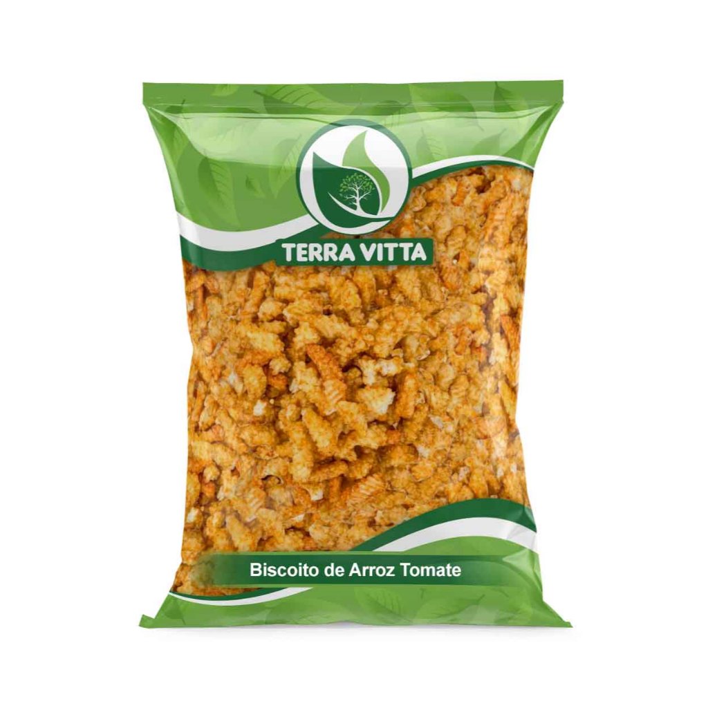 Biscoito de Arroz Sabor Tomate 250g em Oferta na Shopee