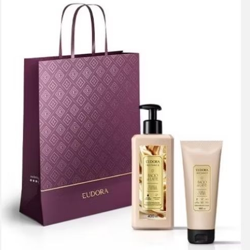 COMBO instance vanilla caremel:creme corporal 400ml mais sabonete calda instance vanilla caremel 180ml mais sacola.