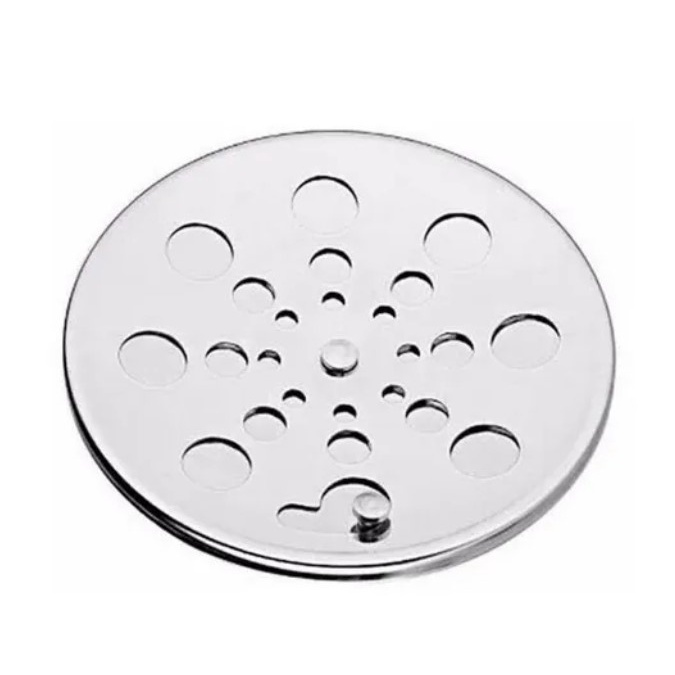 Ralo redondo abre e fecha 10x10 CROMADO tampa grelha ABS para banheiro